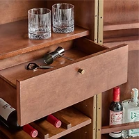 Mota 38" Dark Burl Wood Bar Cabinet