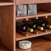 Mota 38" Dark Burl Wood Bar Cabinet