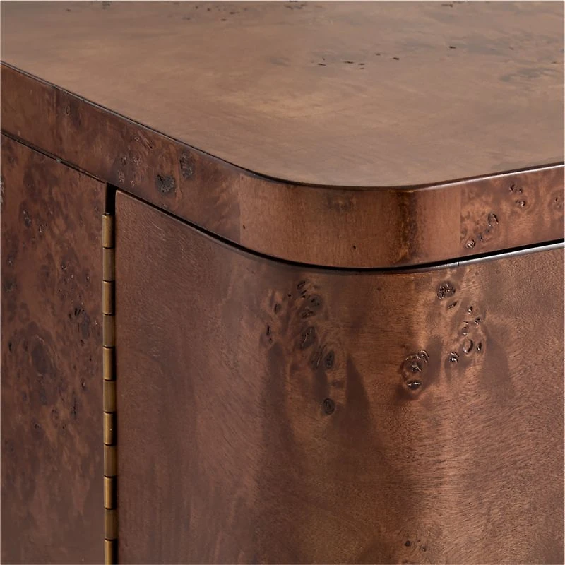 Mota 38" Dark Burl Wood Bar Cabinet