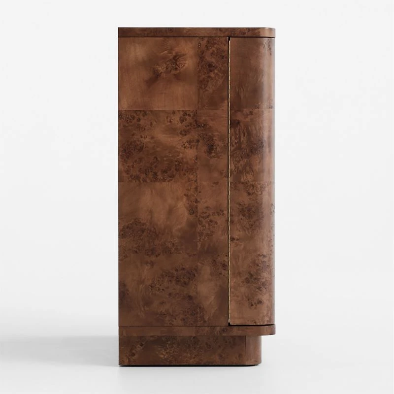Mota 38" Dark Burl Wood Bar Cabinet