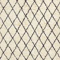 Moroccan Arlequin Diamond Wool Charcoal Kids Area Rug 5'x8'