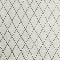 Moroccan Arlequin Diamond Wool Smoke Blue Kids Area Rug 5'x8'