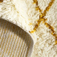 Moroccan Arlequin Diamond Wool Yellow Kids Area Rug 5'x8'