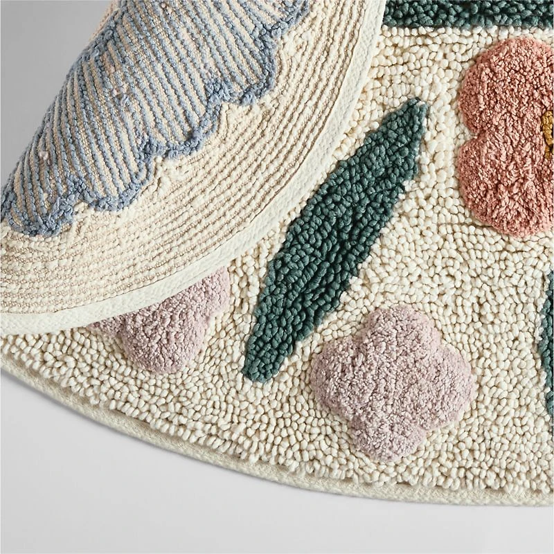 Marrakech Floral Border Cotton Kids Bath Mat