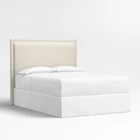 Meraux 56" Natural Beige Upholstered King Headboard
