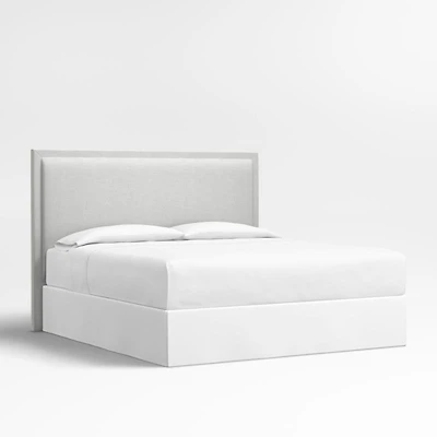 Meraux 56" Oyster Grey Beige Upholstered King Headboard
