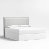 Meraux 56" Oyster Grey Beige Upholstered King Headboard