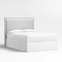Meraux 56" Oyster Grey Beige Upholstered King Headboard