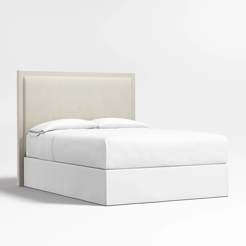 Meraux 56" Beige Upholstered King Headboard