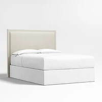 Meraux 56" Beige Upholstered King Headboard