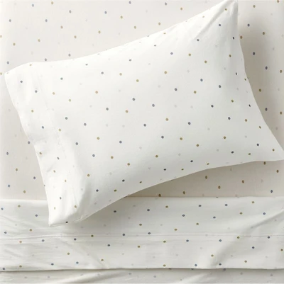 Comfy Tee Cool Multicolor Polka Dot Organic Cotton Jersey Kids Twin Sheet Set