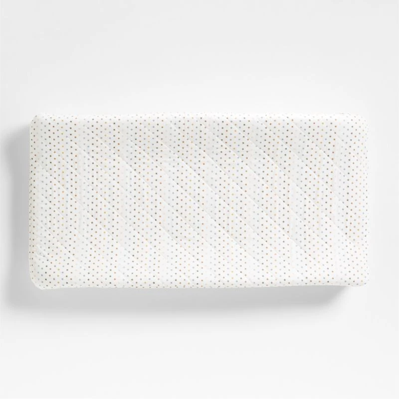 Stay Cool Multicolor Star Organic Cotton Baby Changing Pad Cover