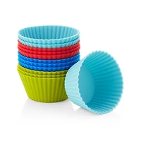 Multicolor Silicone Baking Cups, Set of 12