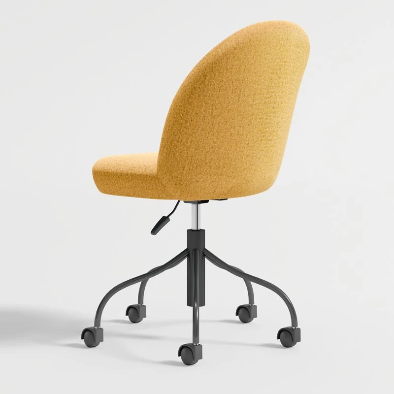 Musetta Upholstered Yellow Kids Desk Chair
