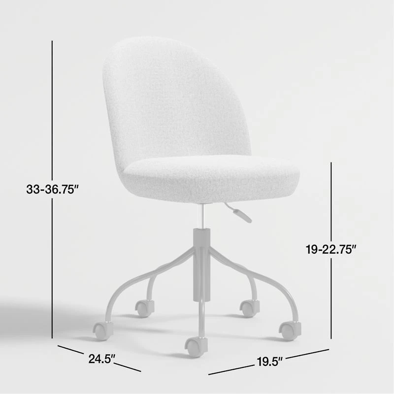 Musetta Upholstered Yellow Kids Desk Chair