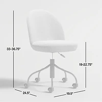 Musetta Upholstered Yellow Kids Desk Chair