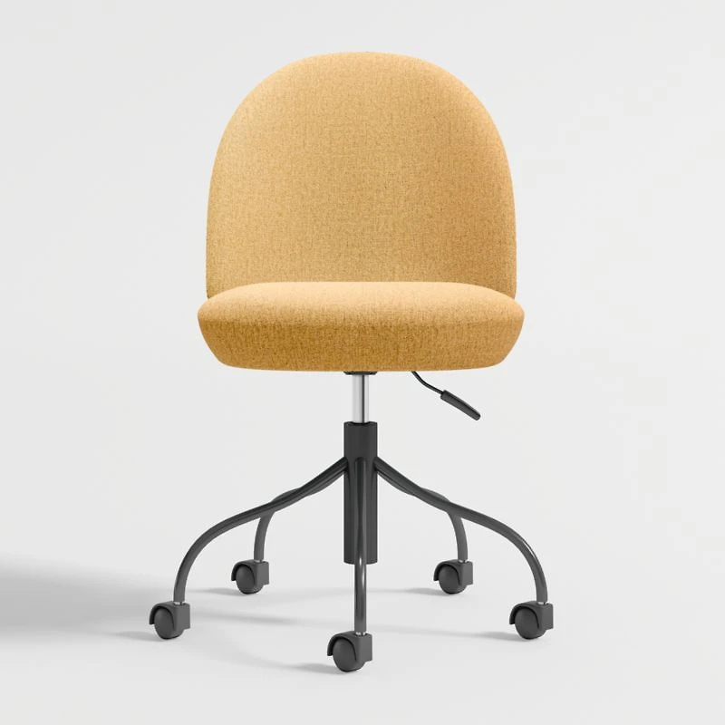 Musetta Upholstered Yellow Kids Desk Chair