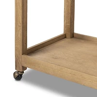 Myakka Natural Oak Wood Bar Cart