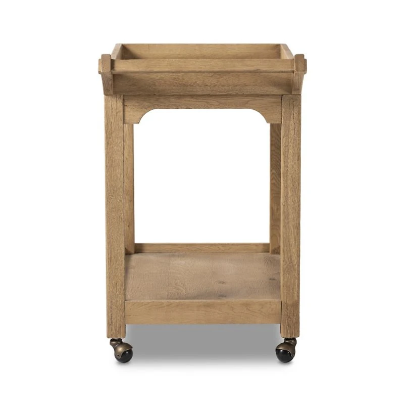 Myakka Natural Oak Wood Bar Cart