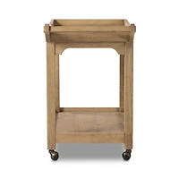 Myakka Natural Oak Wood Bar Cart