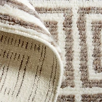Mykonos Wool-Blend Hand-Knotted Taupe Brown Area Rug 6'x9'