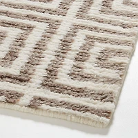 Mykonos Wool-Blend Hand-Knotted Taupe Brown Area Rug 6'x9'