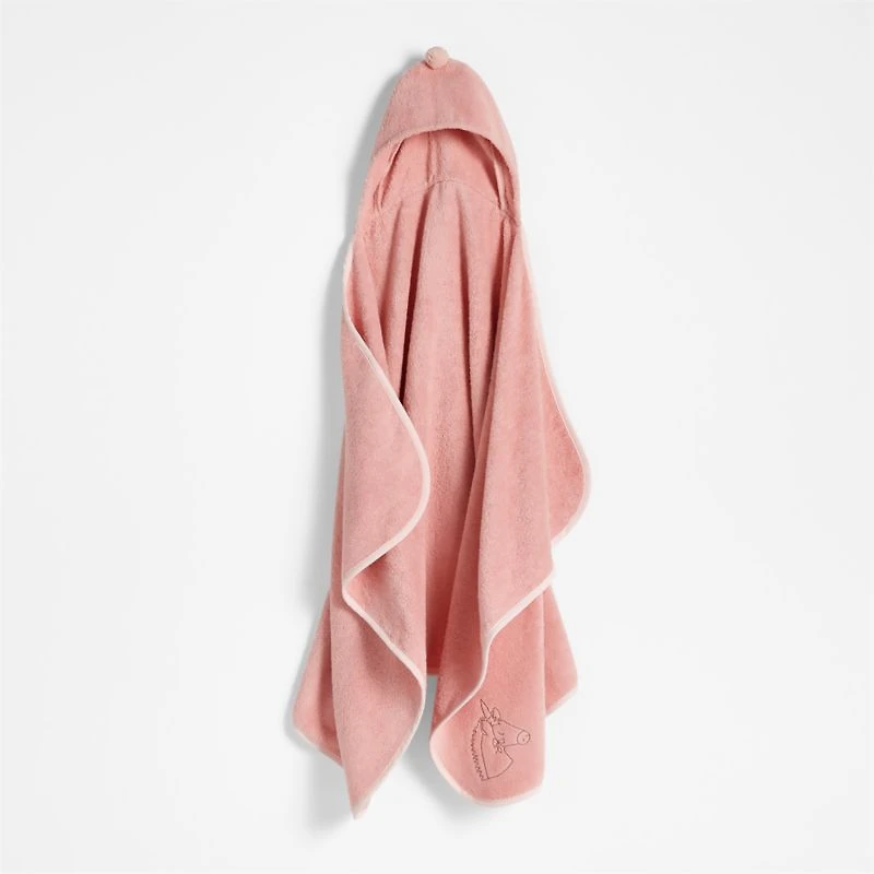Nachi Organic Pink Hooded Kids Towel