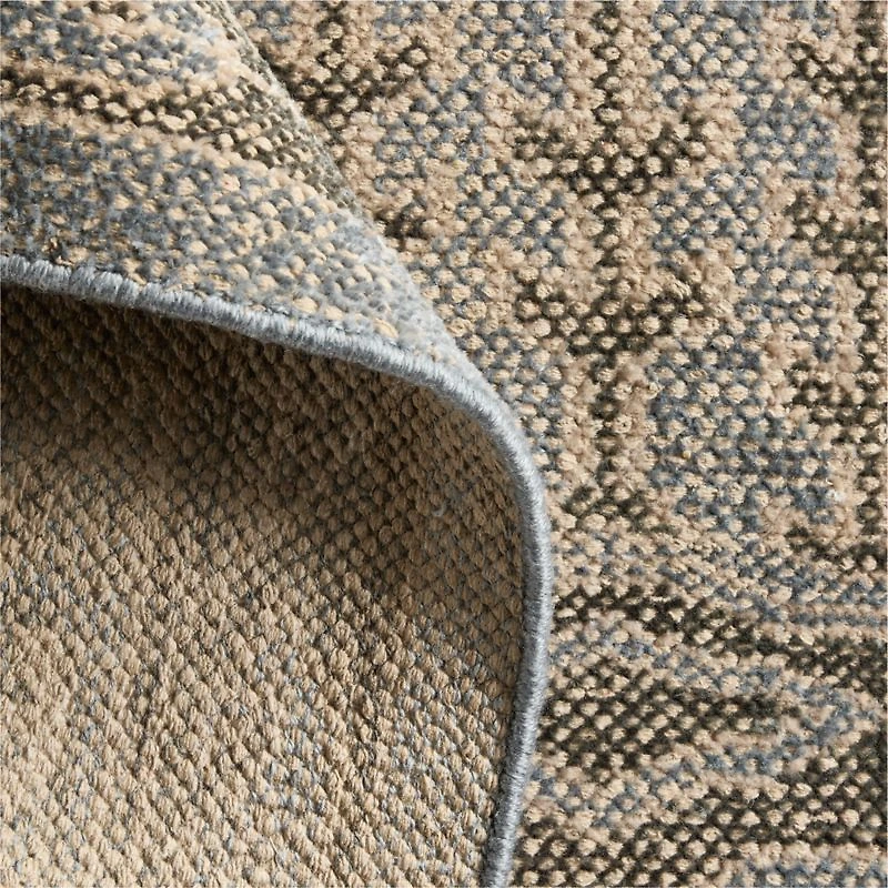 Naples Performance Traditional Blue Handknotted Area Rug 8'x10'
