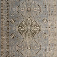 Naples Performance Traditional Blue Handknotted Area Rug 8'x10'