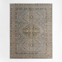 Naples Performance Traditional Blue Handknotted Area Rug 8'x10'