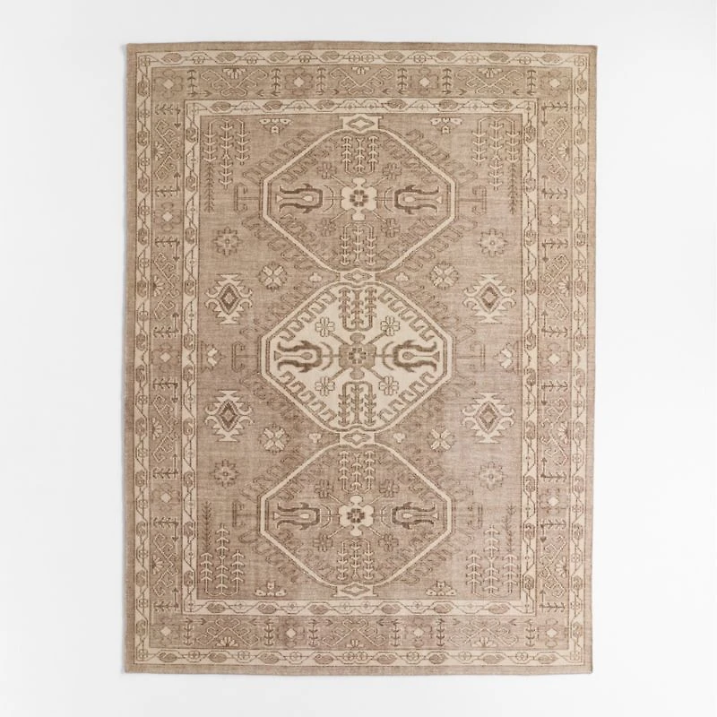 Naples Performance Traditional Ivory Handknotted Area Rug 8'x10'