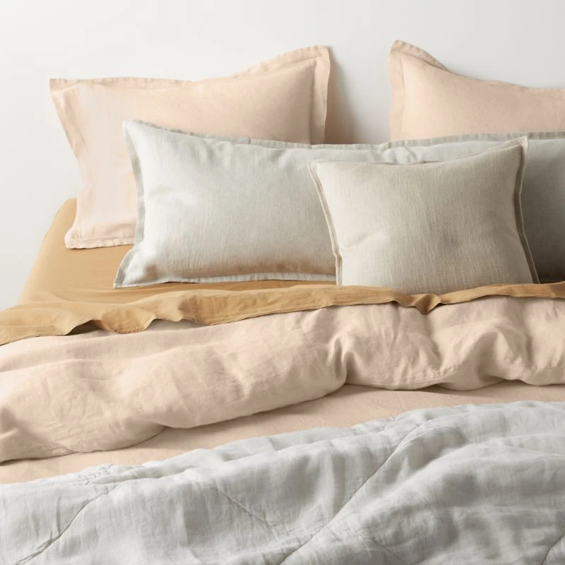 Aire Natural Hemp Elegant Pink Standard Bed Pillow Sham