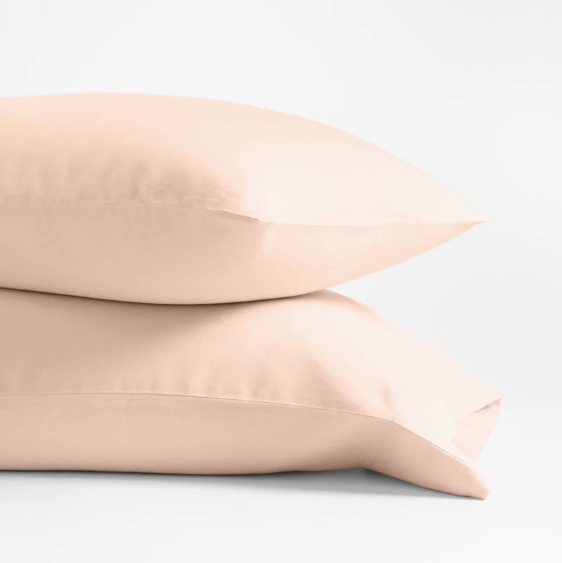 Aire Natural Hemp Elegant Pink Standard Pillowcases, Set of 2