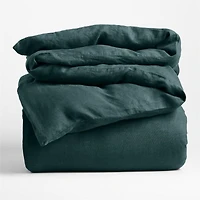 Aire Natural Hemp Sea Green Full/Queen Duvet Cover