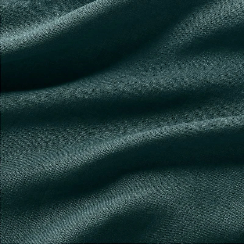 Aire Natural Hemp Sea Green Queen Bed Sheet Set
