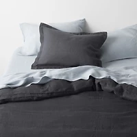 Aire Natural EUROPEAN FLAX ™-Certified Linen Mist Blue Full Bed Sheet Set