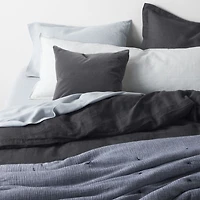 Aire Natural EUROPEAN FLAX ™-Certified Linen Mist Blue Full Bed Sheet Set