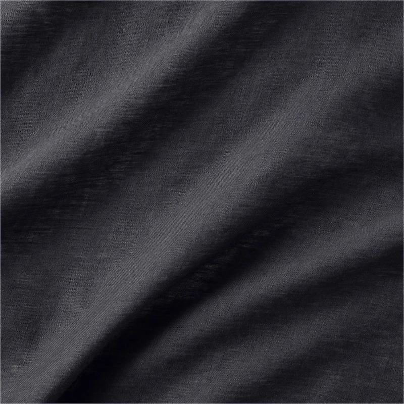 Aire Natural Hemp Midnight Navy Blue Twin/Twin XL Bed Sheet Set