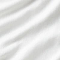 Aire Natural Hemp Merrow Stitch Crisp White Twin/Twin XL Duvet Cover