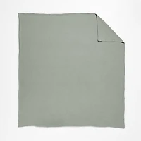 Aire Natural Hemp Sage Shadow Green Full/Queen Duvet Cover