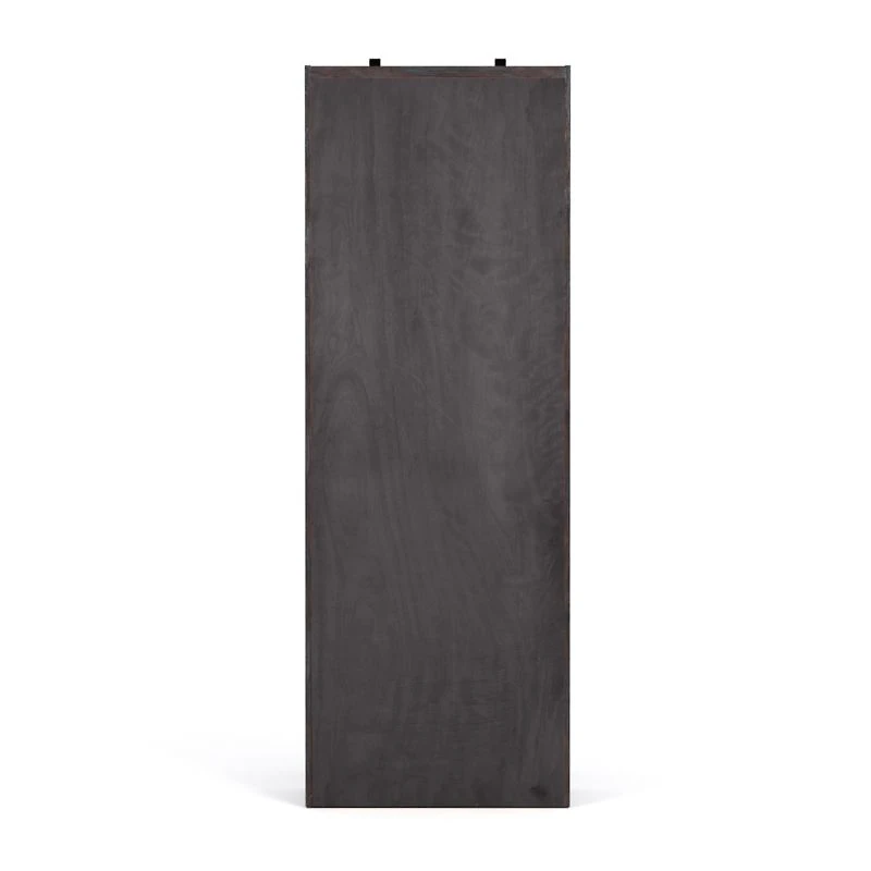 Natasha Dark Chocolate Pine Wood Bookcase with Ladder Set