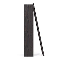 Natasha Dark Chocolate Pine Wood Bookcase with Ladder Set
