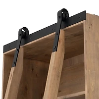 Natasha Solid Pine Wood Bookcase with Ladder Set