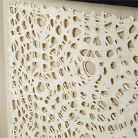 "Natural Circles" Framed Hand-Crafted Paper Wall Art 31.5"x1.8"