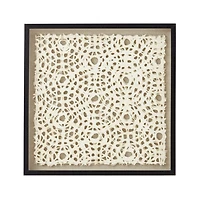 "Natural Circles" Framed Hand-Crafted Paper Wall Art 31.5"x1.8"