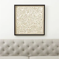"Natural Circles" Framed Hand-Crafted Paper Wall Art 31.5"x1.8"