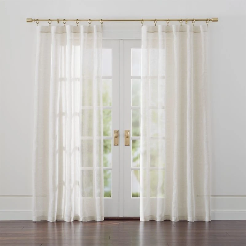 Linen Sheer 52"x84" Natural Curtain Panel
