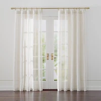 Linen Sheer 52"x84" Natural Curtain Panel