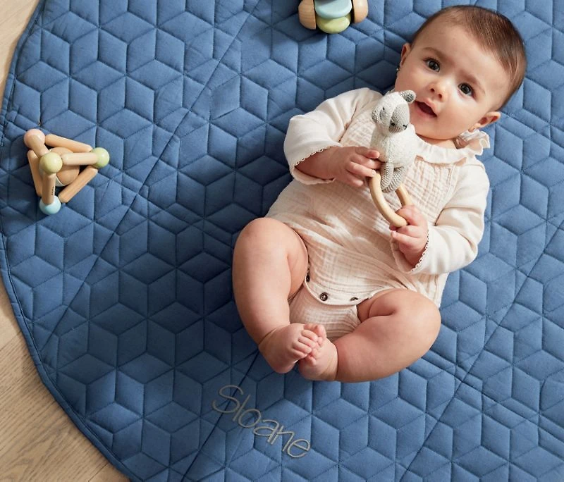Fold and Go Navy Portable Baby Mat
