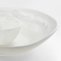Naya White Resin Chip and Dip Bowl